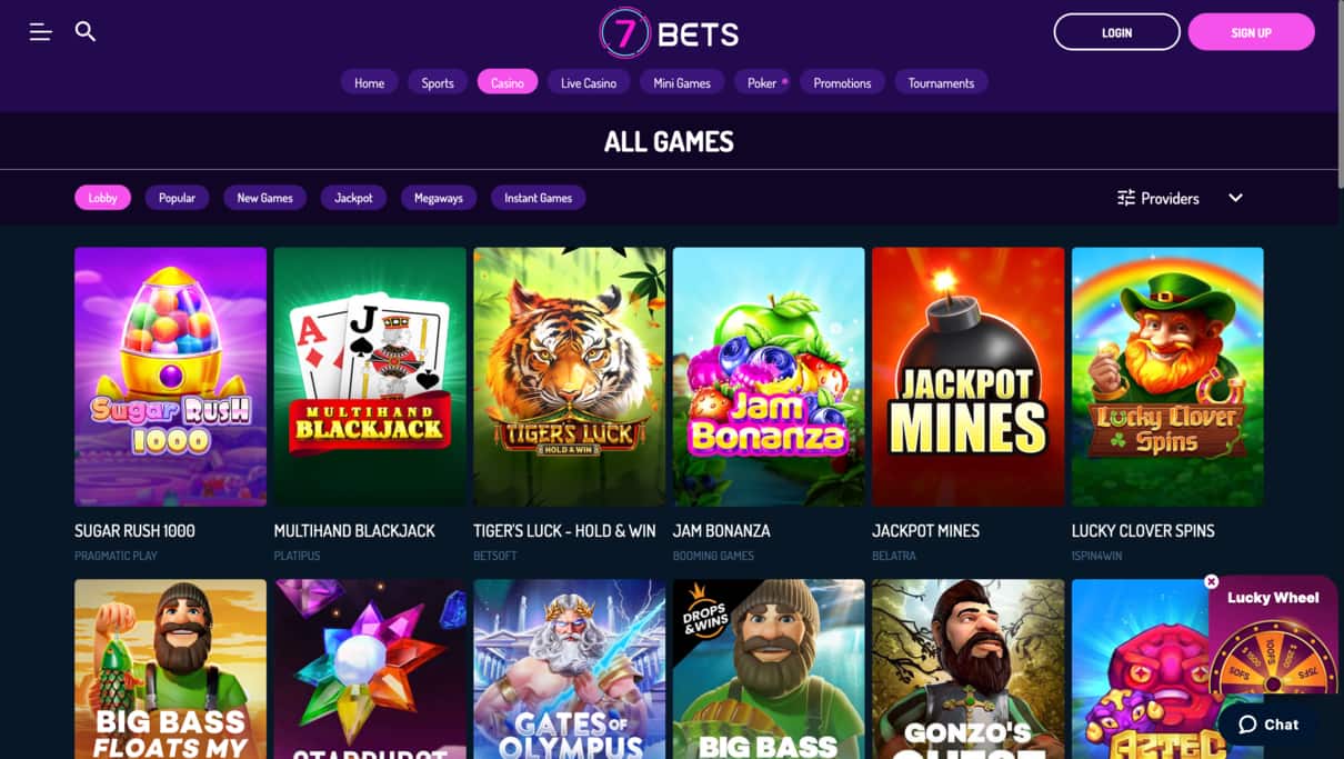 7bets Credit Card Casino